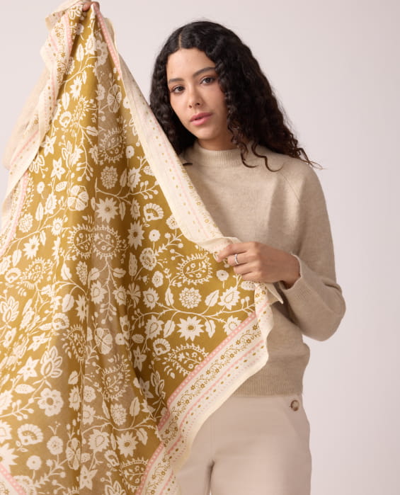 foulards bohème bronze pour femme