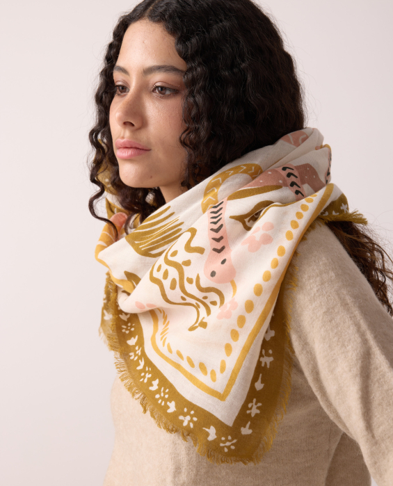 bronze wool scarf for women