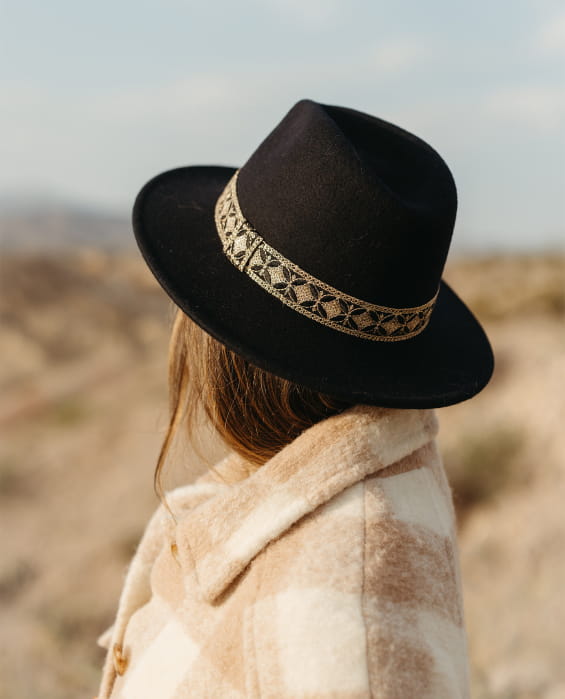 women's navy blue felt hat