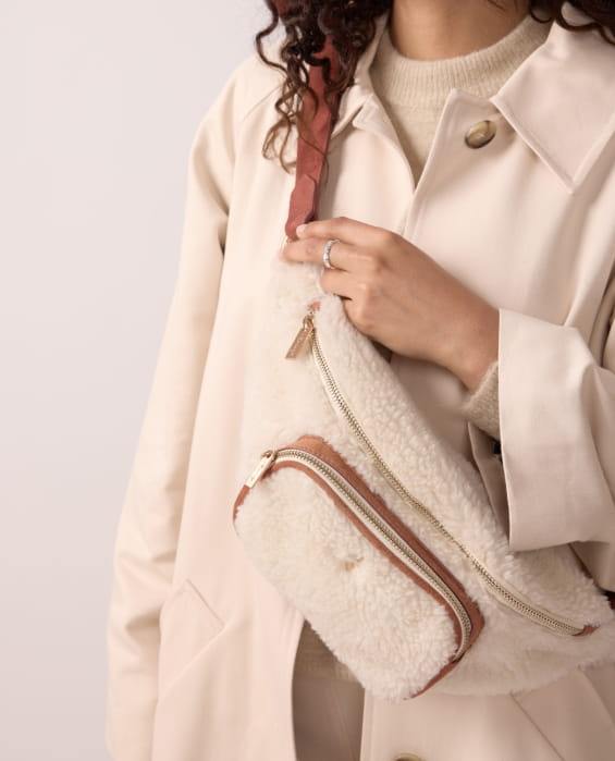 sherpa belt bag for women