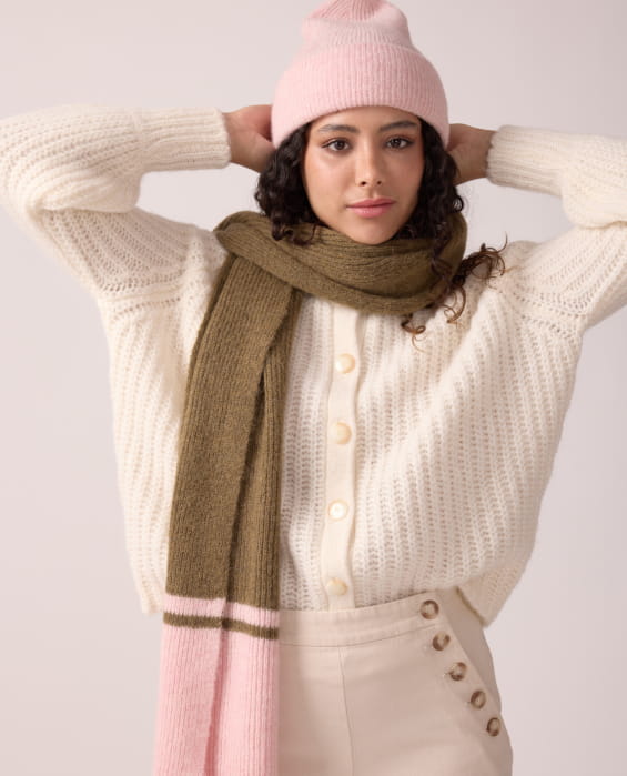 pink wool beanie for women