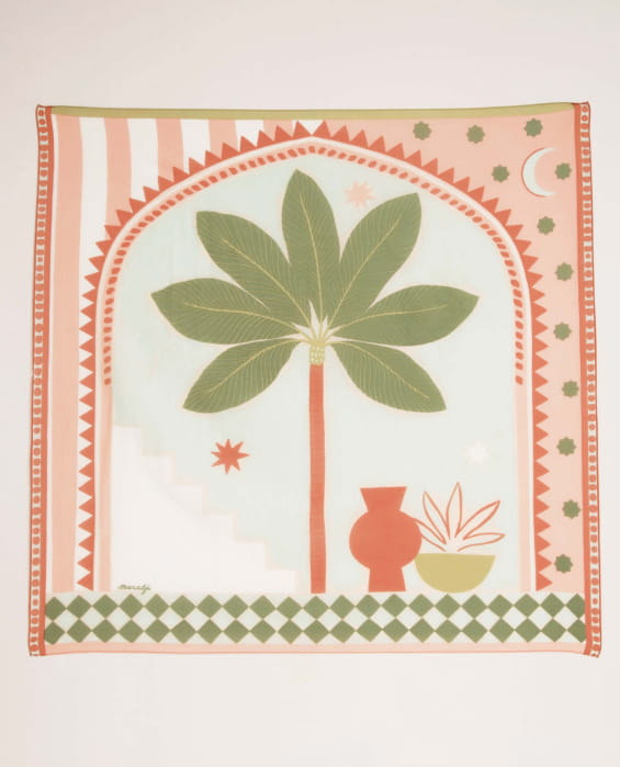 foulard en coton coloré pour femme