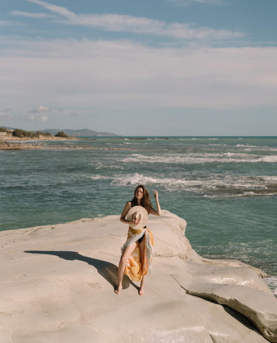 paréo coloré pour la plage femme