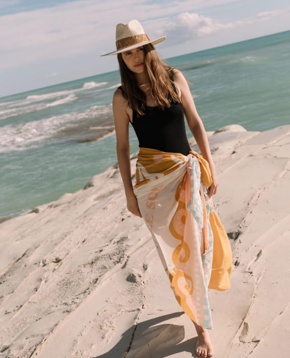 Colorful beach sarong for women