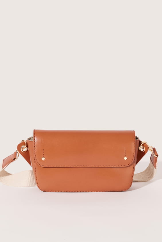 camel leather fanny pack for women