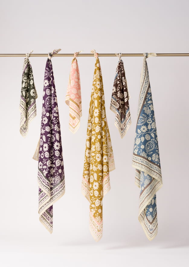 Colorful cotton scarves for women
