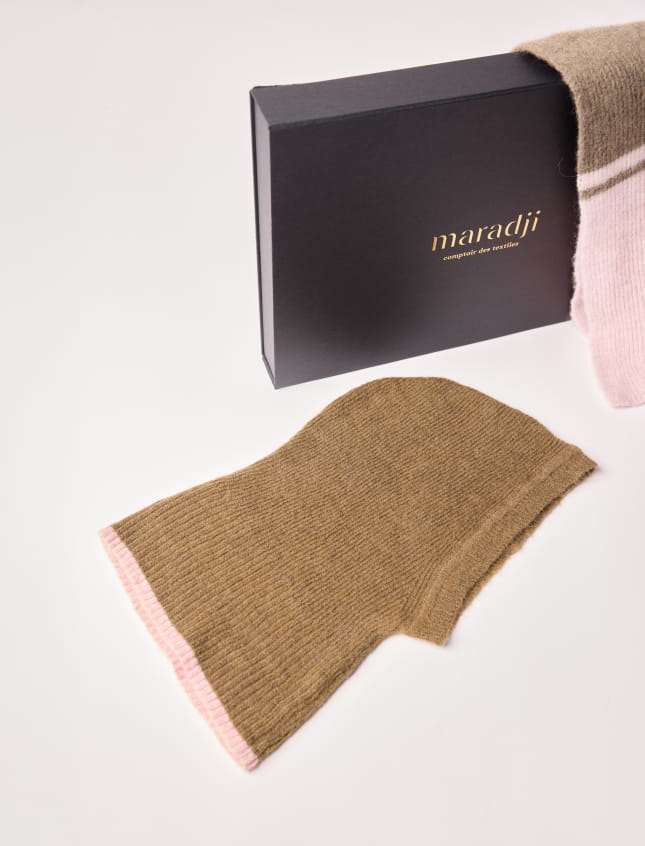 Christmas Gift Set - Khaki Scarf and Balaclava