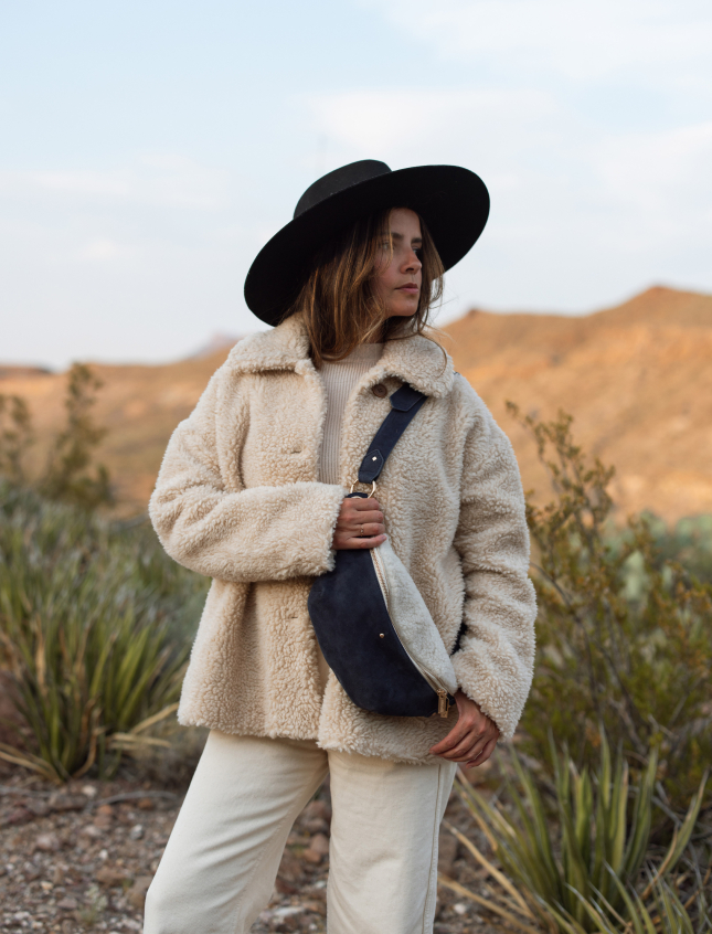 Nicole Sherpa Blue Marine