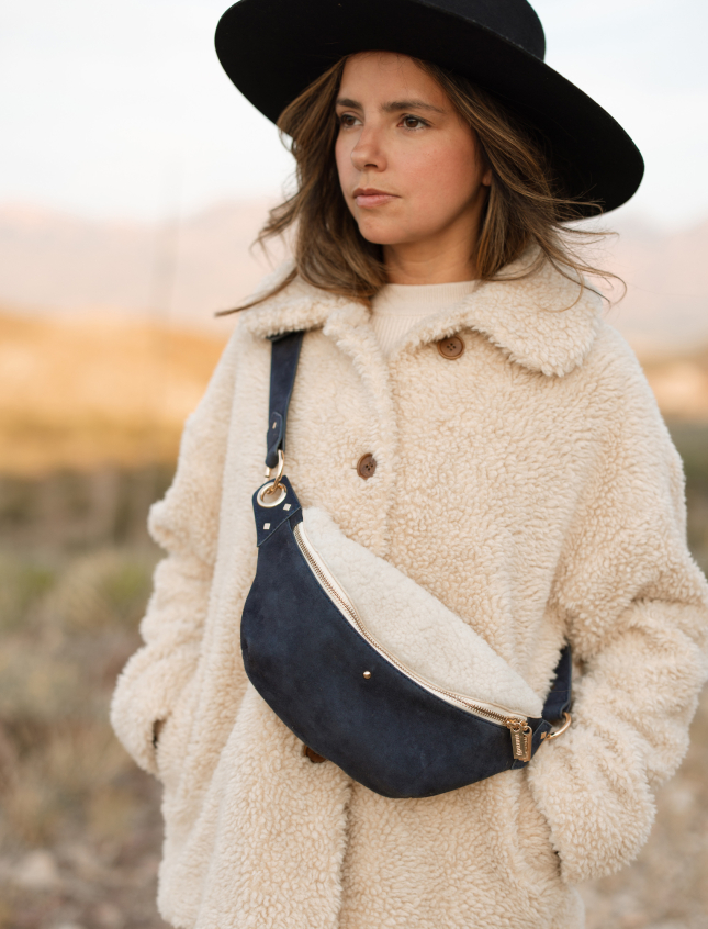 Nicole Sherpa Blue Marine