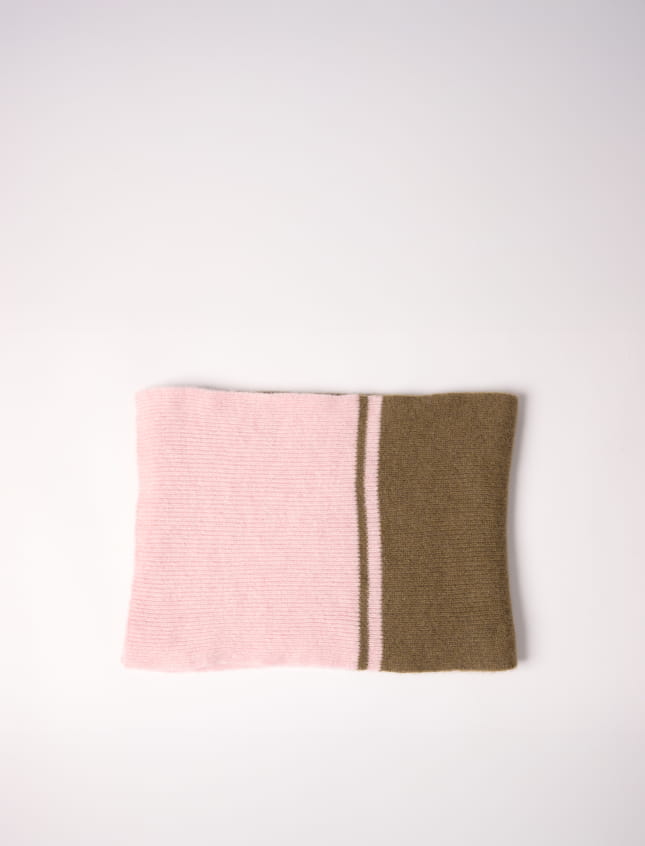 Scarf Frost Baby Pink & Khaki