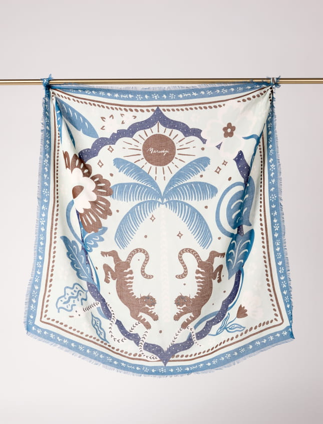 Tiger in the Palmeraie Storm Blue