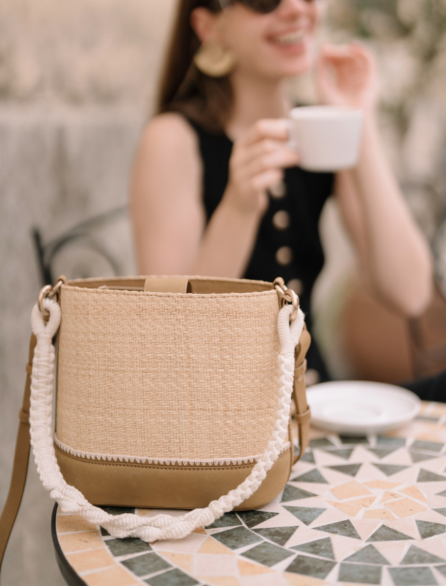 Small Marlon Ocre & Raphia