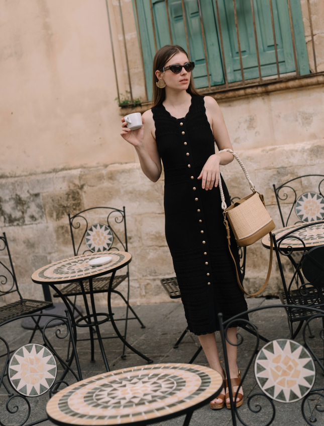 Small Marlon Ocre & Raphia