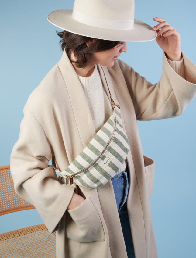 Nicole Striped Khaki