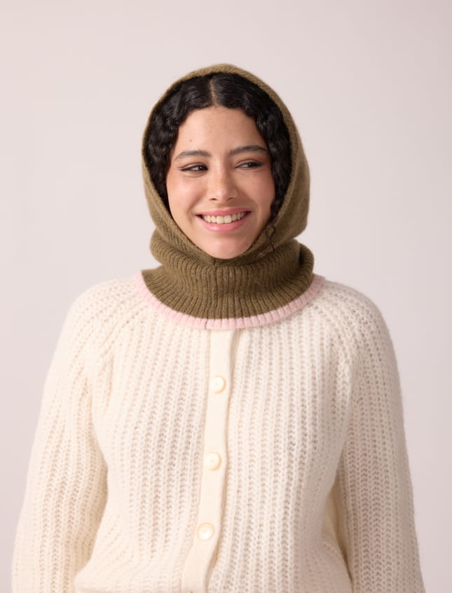 Christmas Gift Set - Khaki Scarf and Balaclava