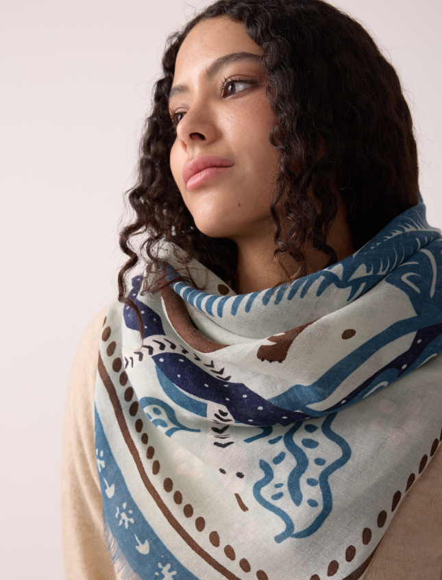 Tiger in the Palmeraie Storm Blue