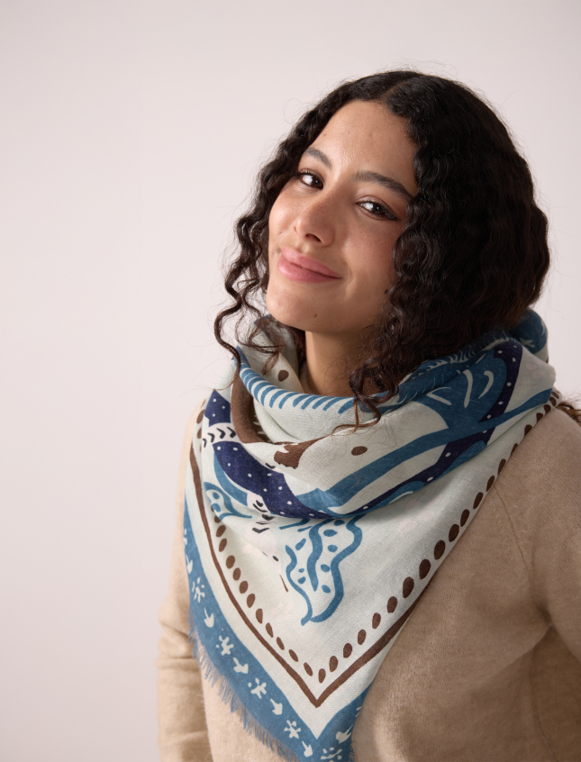 Tiger in the Palmeraie Storm Blue