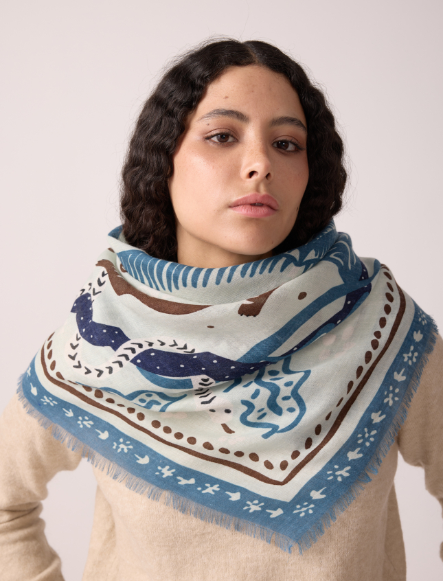 Tiger in the Palmeraie Storm Blue