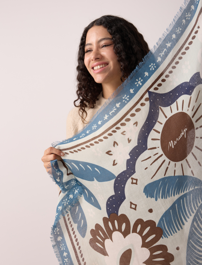 Tiger in the Palmeraie Storm Blue