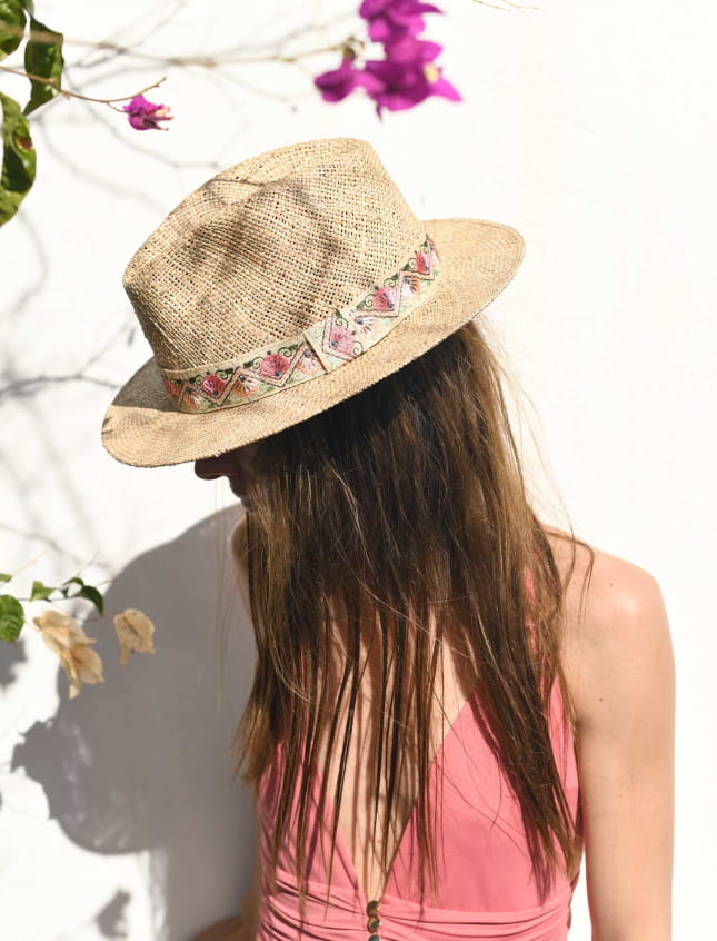 Panama Galon Indien Fleurs