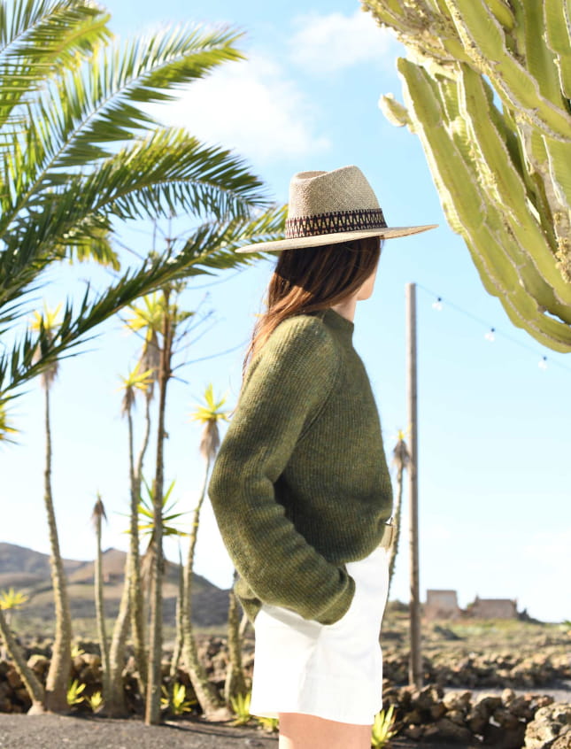 Sombrero Galon Coton Bordeaux