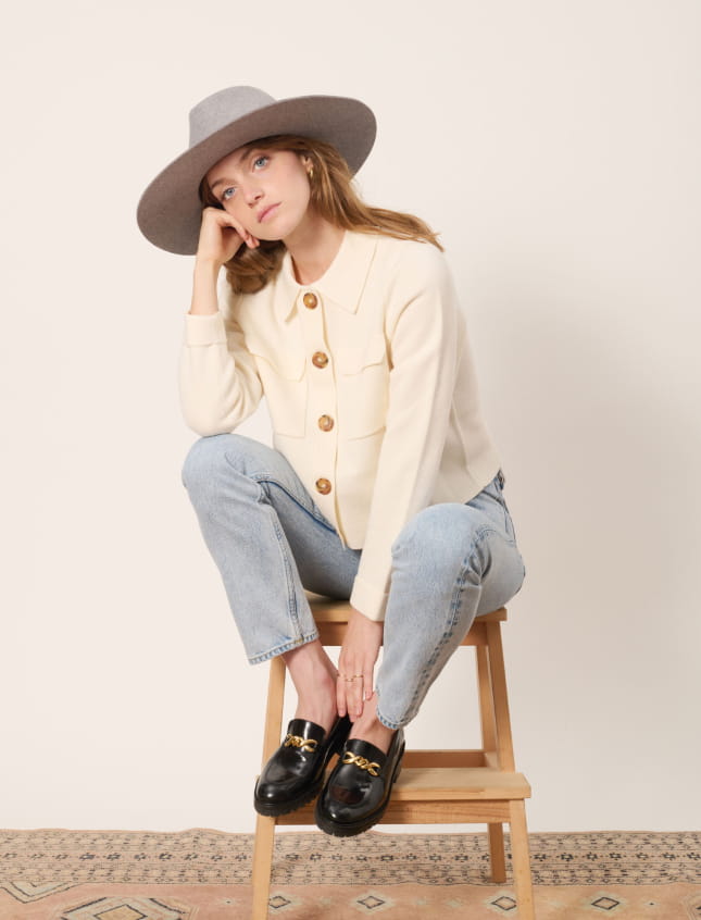 Victor Mottled Grey Velvet Braid and Patch