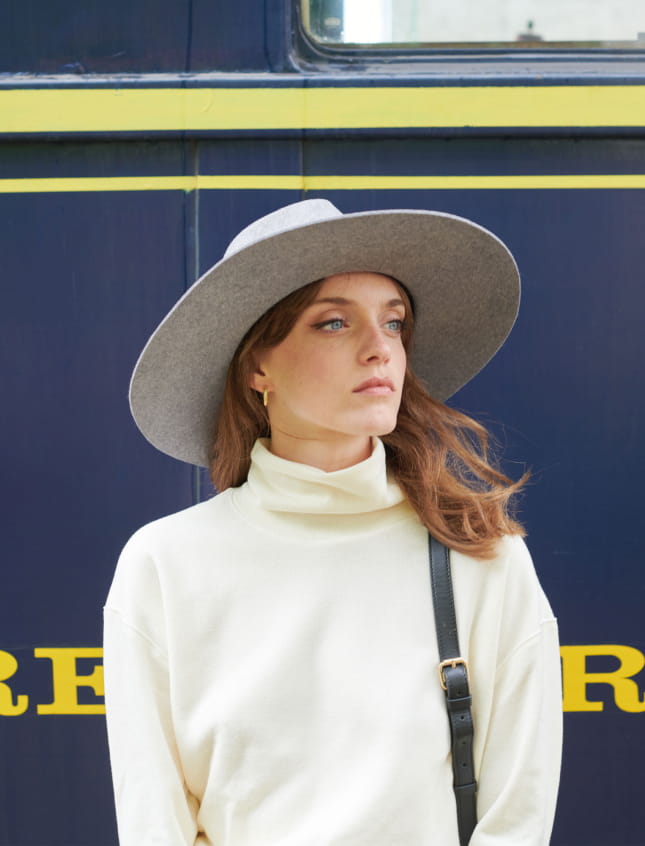 Victor Grey Heather Embroidered Flower Braid