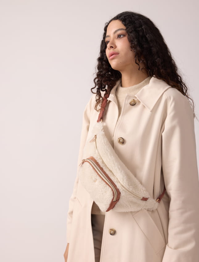 Nicoletta Cognac Sherpa