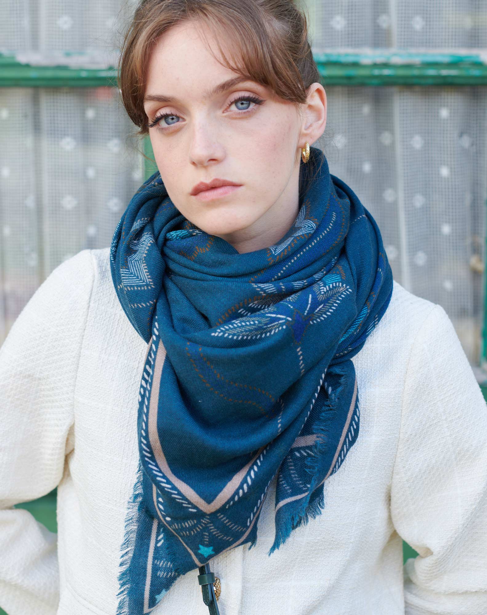 Foulard Fin Femme En Laine à Motifs Nordstrom - Occasion