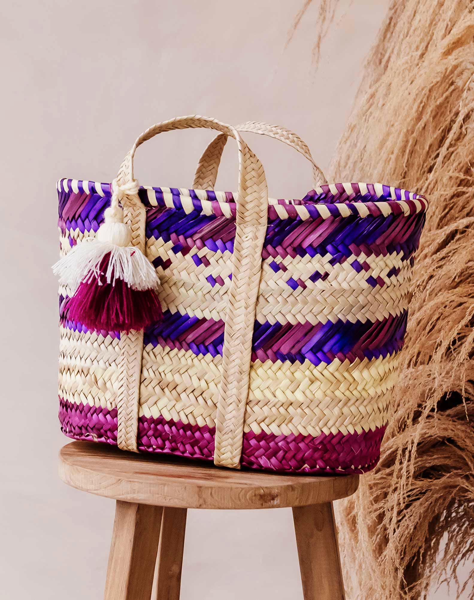 Panier osier d'occasion - Décoration